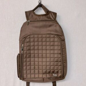 Lug Quilted Brown Lightweight Mini Travel Backpack
